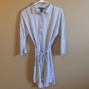 Boyfriend Style Button Up Dress